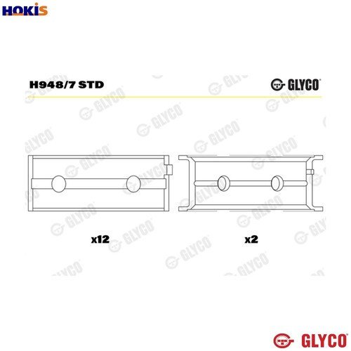 Crankshaft bearing h948 - crankshaft,