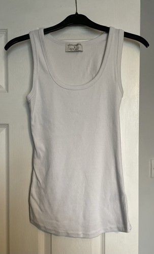 Ladies white maternity vest - white,