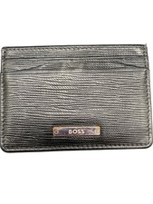 Boss Black Leather Card Holder Wallet Practical Slim Design 1 BCY001