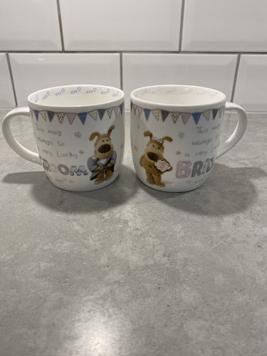Boofle bride and groom mugs - and,