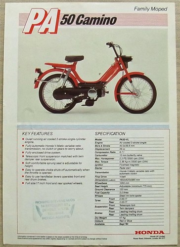 Honda pa50 camino moped - pa50,