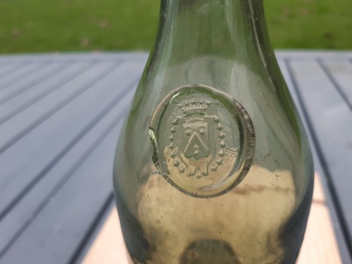Half bottle blown - blown, glass