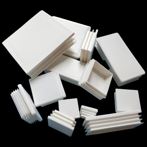 White square plastic blanking - white,