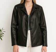 Me Jane Black Faux Leather