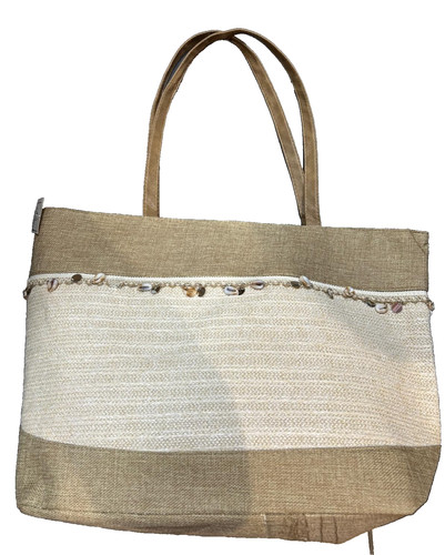 Large jute straw tote - jute,