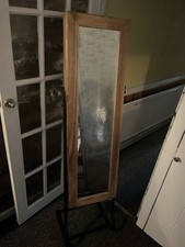 Free Standing Armoire Mirror with Jewellery Storage and Battery Operated Light