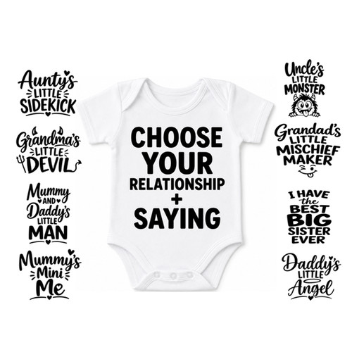 Personalised baby grow bib - personalised,