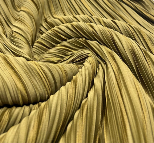 Khaki stripe plisse pleated - khaki,