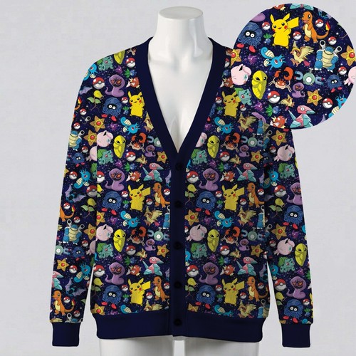 Pokemon mix cardigan unisex - mix,