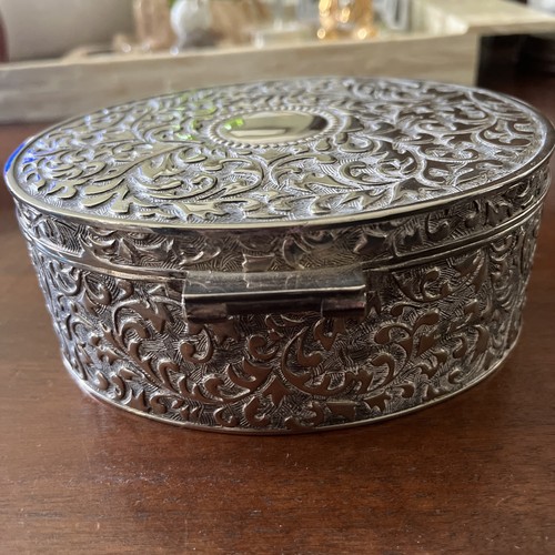 Vintage trinket box embossed - vintage,