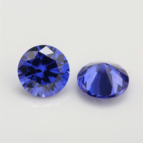 Tanzanite round brilliant - round, cut