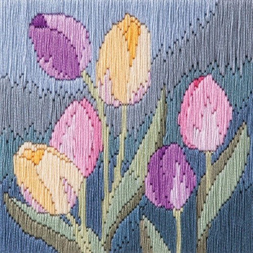 Tulips silken long stitch - tulips,
