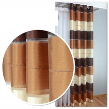 SALE!!  READY-MADE CURTAIN SINGLE PANEL STRIPED  VOILE EYELET RING TOP