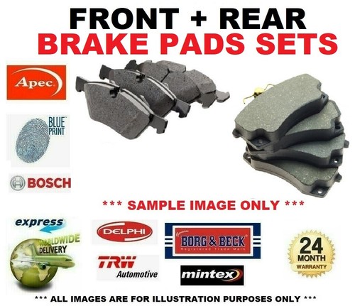 Front rear brake pads - front, for