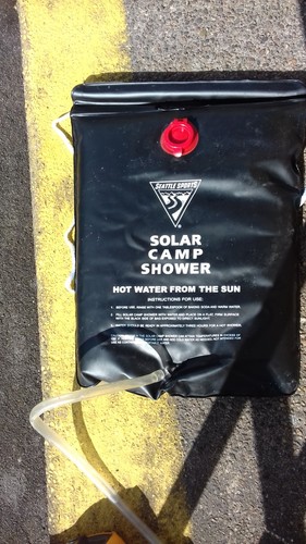 Solar camp shower