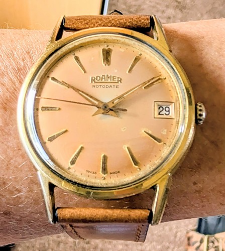 Gents 1950s roamer rotodate - gp,