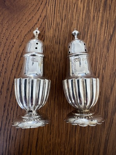 Pair sterling silver - silver, salt