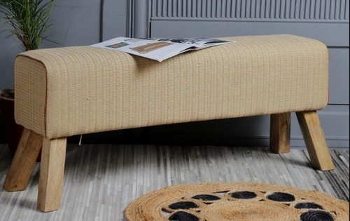 Long raffia pommel horse bench - long,