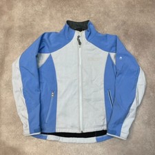 Marmot Soft Shell Jacket Womens Large Fleece Lined Hiking Windstopper, Blue