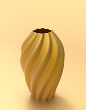 Aurelia Vase – Modern Spiral Design | 3D Printed Decorative Sculpture