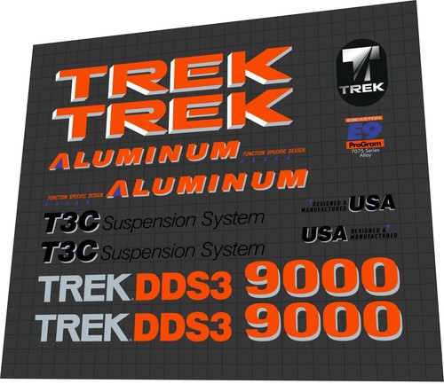 1992 trek 9000 - trek, decal