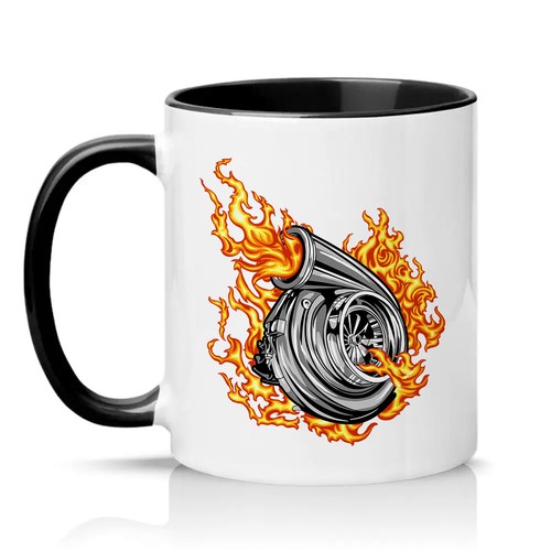 Turbo charger flames - in,