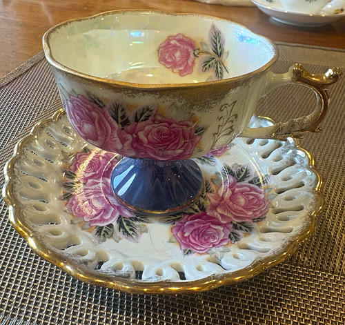 Floral rose vintage ceramic - floral,