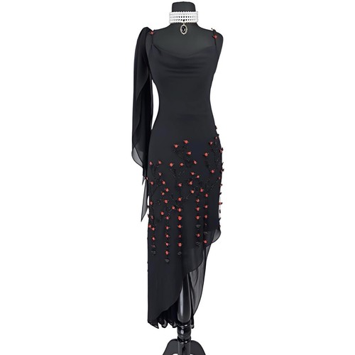 Vintage chiffon beaded - chiffon,