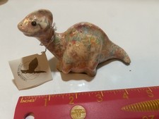 Global Studios Pottery Cornwall Pastel Floral Decoupage animal  1980/90s
