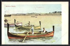 Malta, Maltese Boats, Postcard
