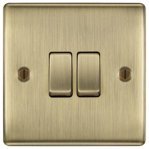 Switch brass double light - switch,