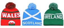 Wales Scotland Ireland Knitted Bobble Beanie Pom Pom Hats Adult Size UK Seller