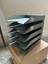 Vintage Office Paper A4 pages Metal Tray Rack