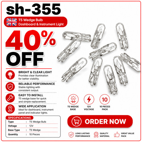 10x halogen car bulbs - car, 12v