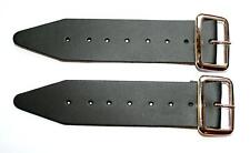 Leather Kilt Strap and Buckle 5" Extender Extension 1.5" wide  x 2 (Pair) Black