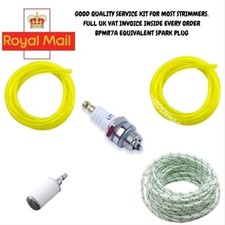 Flymo Strimmer Fuel Line Hose Pipe, Filter, Cord Spark Plug Service Kit