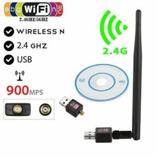 900Mbps USB WiFi Dongle 5/2.4GHz Adapter Antenna Wireless Network For Laptop PC