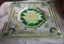 Beautiful Vintage Glass Panel