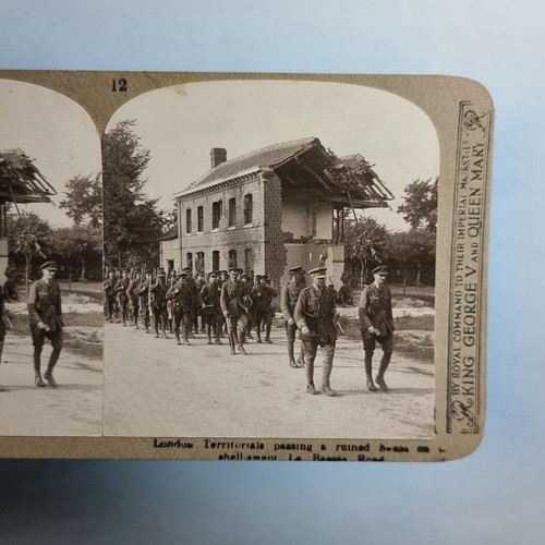 Ww1 military stereoview c1916 - ww1,