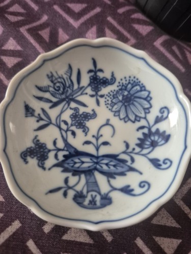 Antique late 19c meissen blue - antique,