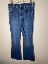 Pilcro Anthropologie high waisted flared jeans button fly size 31 UK14