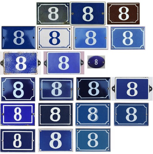 Old blue french house - old, number