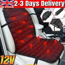 Heated Front Seat Cover Warmer Car Van Padded Thermal Cushion Universal 12V UK