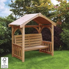 AnchorFast Wooden Arbour Bench Seat / Garden Furniture Outdoor (SRP £599)