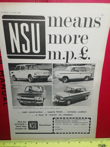 Original nsu prinz 1000ls - nsu,