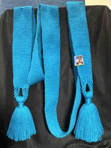Woven belt terquoise braided - woven,