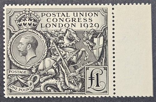 1929 kgv sg438 1 black - sg438, £1