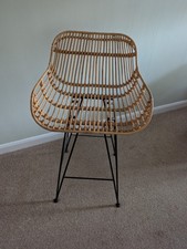 Bamboo Wicker Rattan Bar Stool