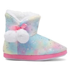 The Slipper Company Girls Slippers Multi-Coloured Kids Slipper Boots Orilla SIZE