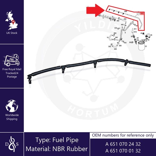 Fuel pipe fits mercedes - fuel,